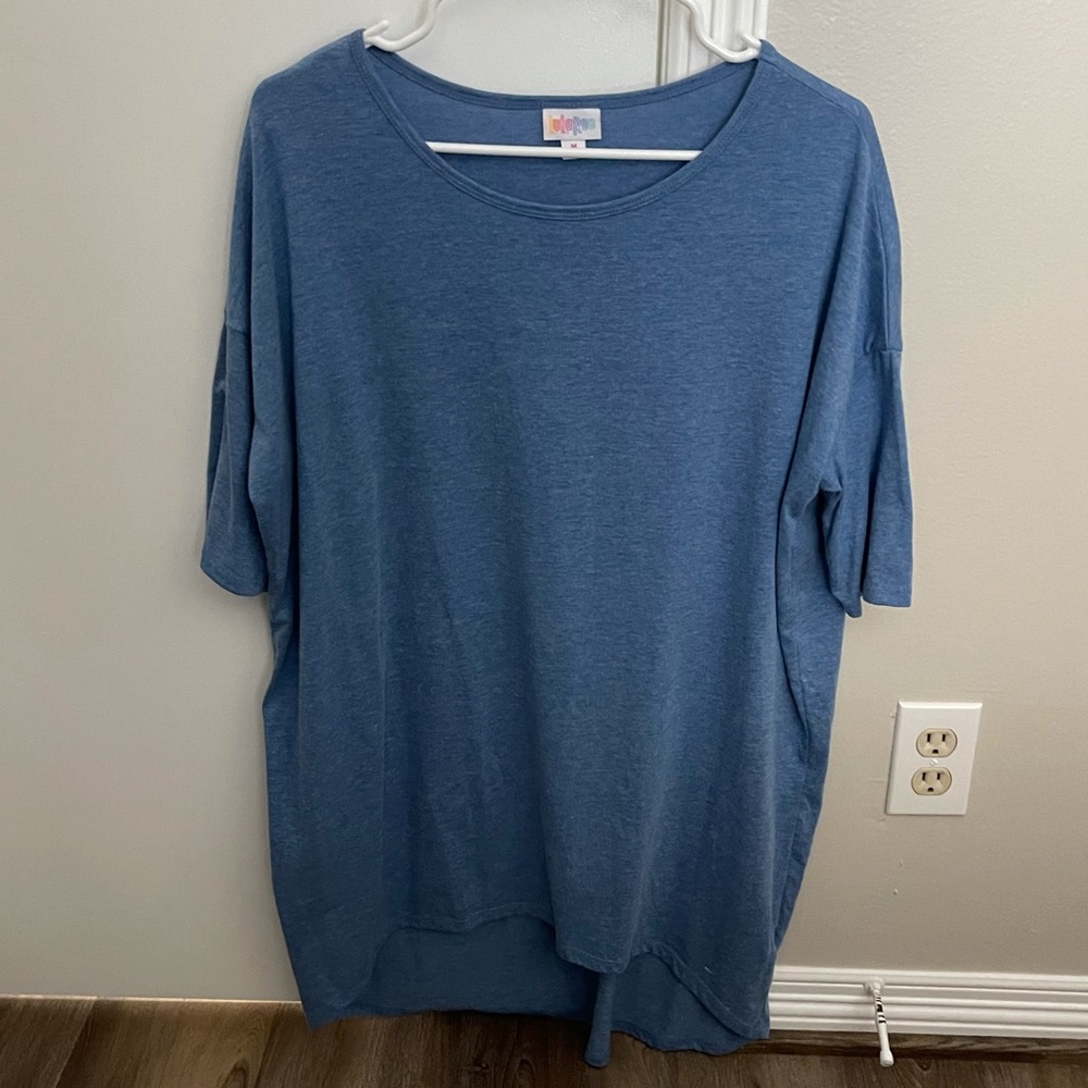 Solid blue medium lularoe irma tee